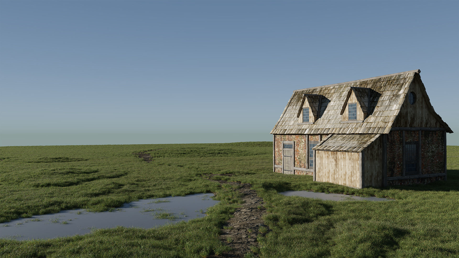 Set of 16 Hand Made Grass Packs Low-poly 3D model_1