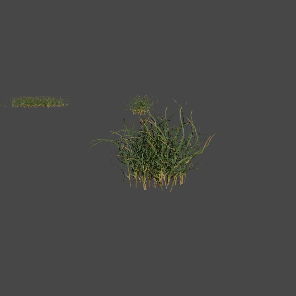 Set of 16 Hand Made Grass Packs Low-poly 3D model_4