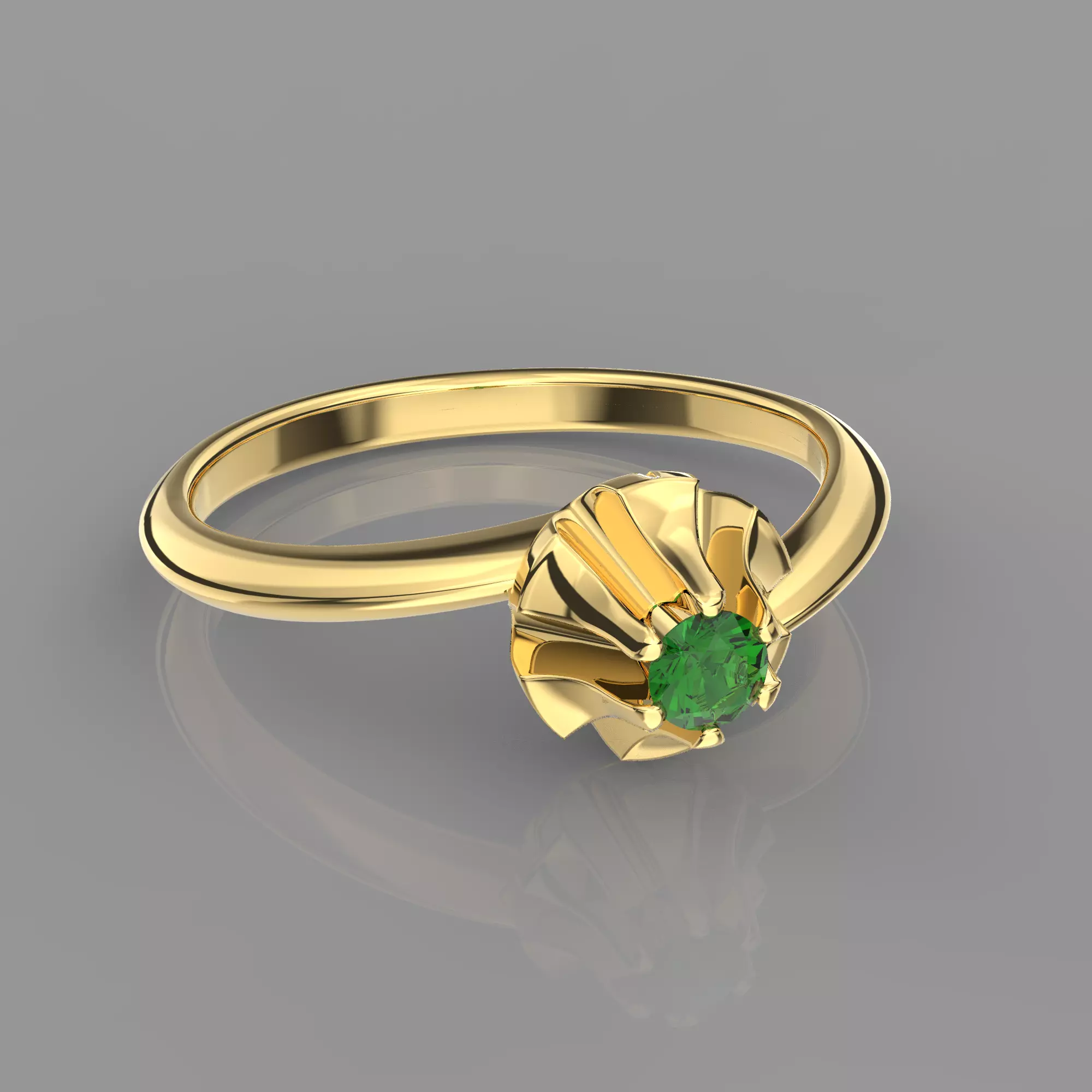 Engagement SOL ring -diamond - printable STL 3D print model