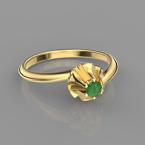  Engagement SOL ring -diamond - printable STL 3D print model