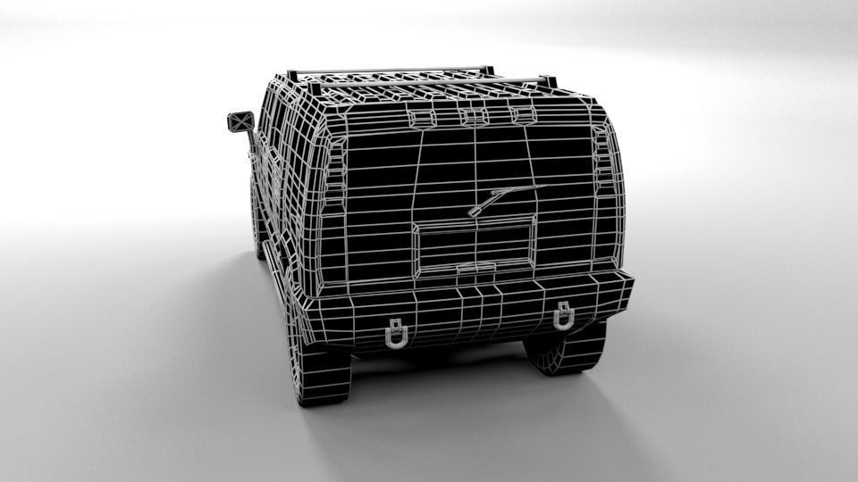 HUMMER H2 LOWPOLY Low-poly 3D model_3