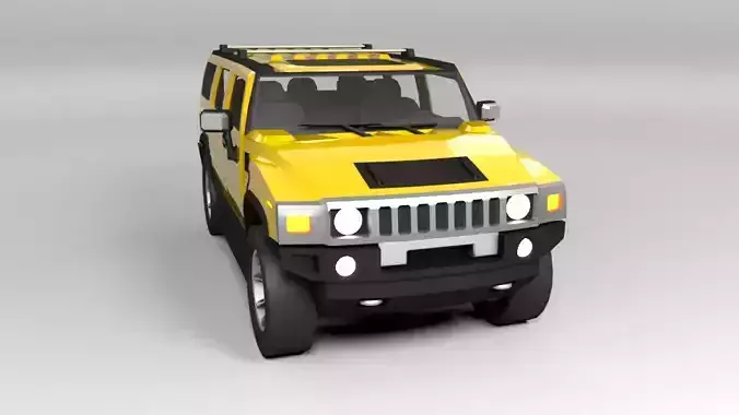 HUMMER H2 LOWPOLY Low-poly 3D model