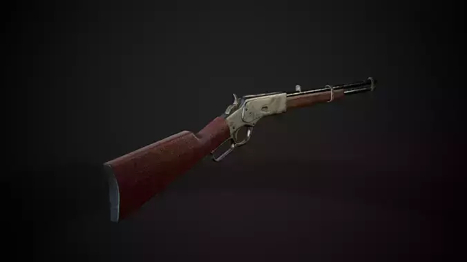 Shotgun Low-poly 3D model rifle