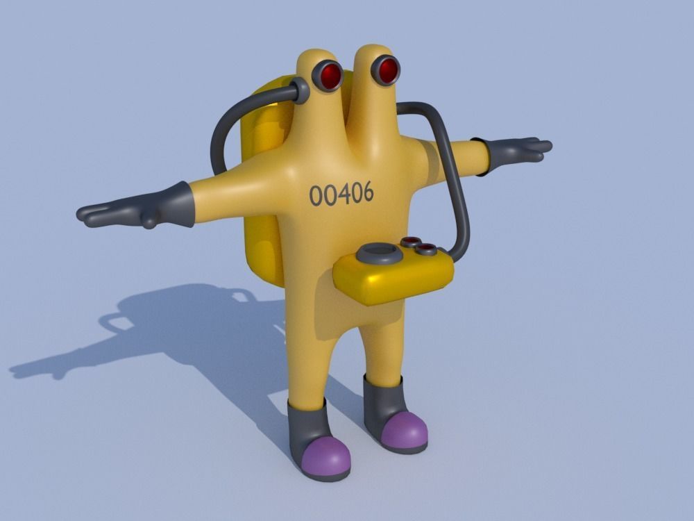 Low-Poly Monsters Inc CDA agents 3D models rigged  HAZMAT SUIT Low-poly 3D model_29