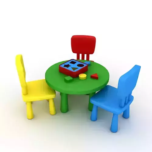 Kindergarten Table Chair 02