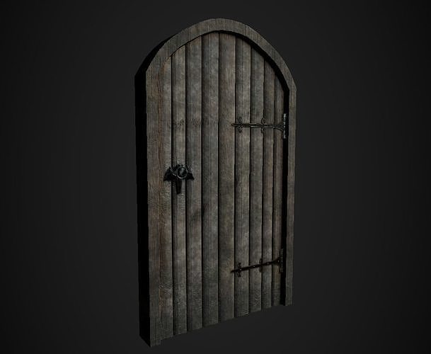 Medieval Door Low-poly 3D model