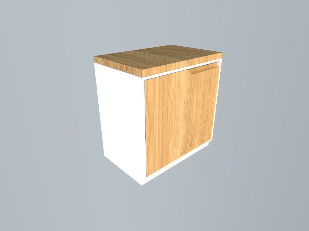 WOODEN SIDE TABLES  in  GLOSSY LAMINATE  finish V Ray READY 3D model_1
