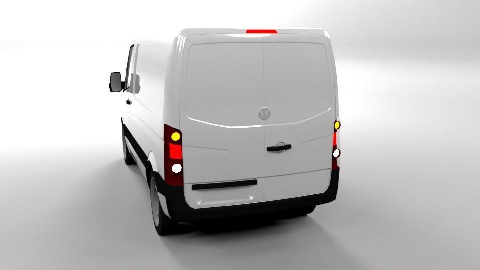 VOLKSWAGEN VW CRAFTER 2007 LOWPOLY Low-poly 3D model_2