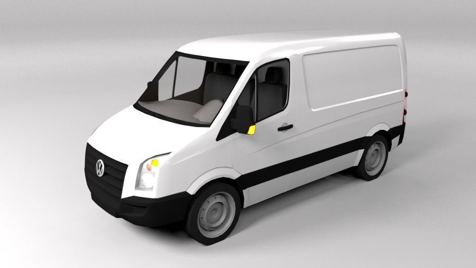 VOLKSWAGEN VW CRAFTER 2007 LOWPOLY Low-poly 3D model_6