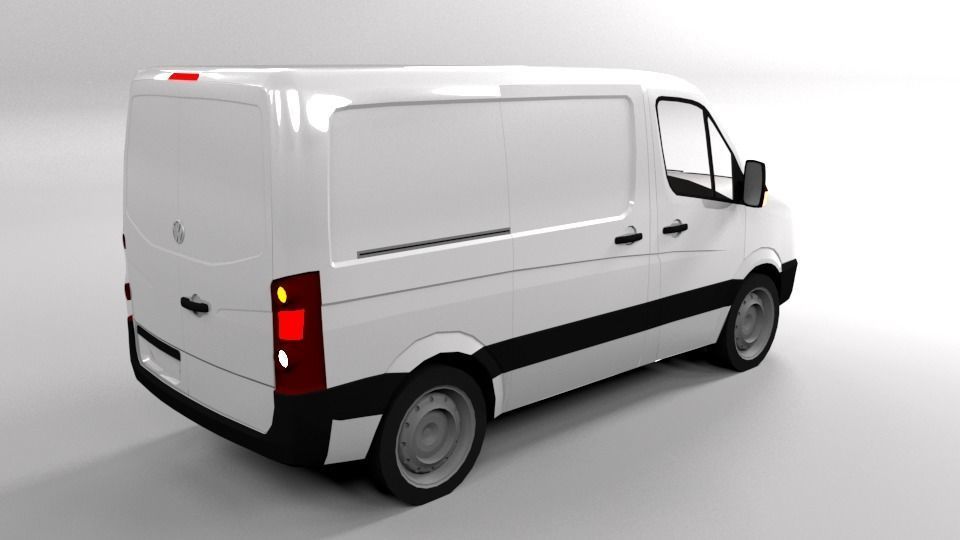 VOLKSWAGEN VW CRAFTER 2007 LOWPOLY Low-poly 3D model_4
