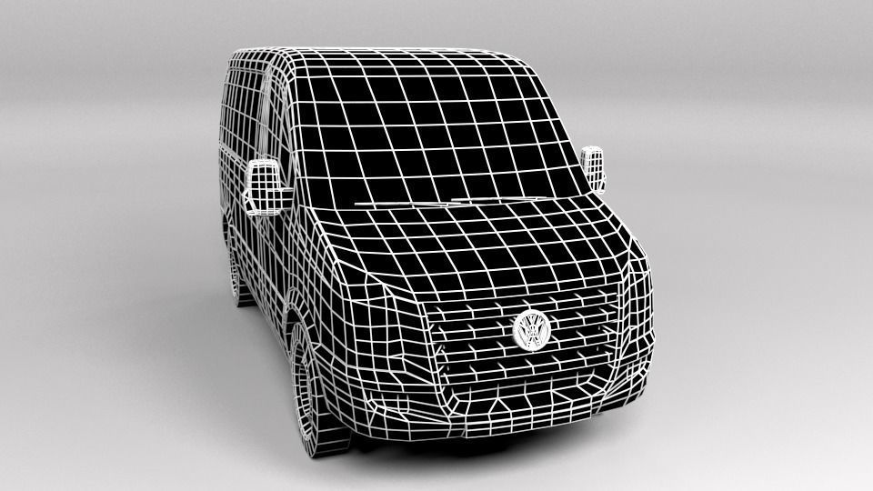 VOLKSWAGEN VW CRAFTER 2007 LOWPOLY Low-poly 3D model_1
