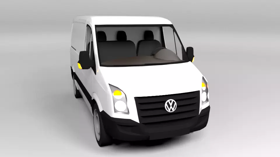 VOLKSWAGEN VW CRAFTER 2007 LOWPOLY Low-poly 3D model_0