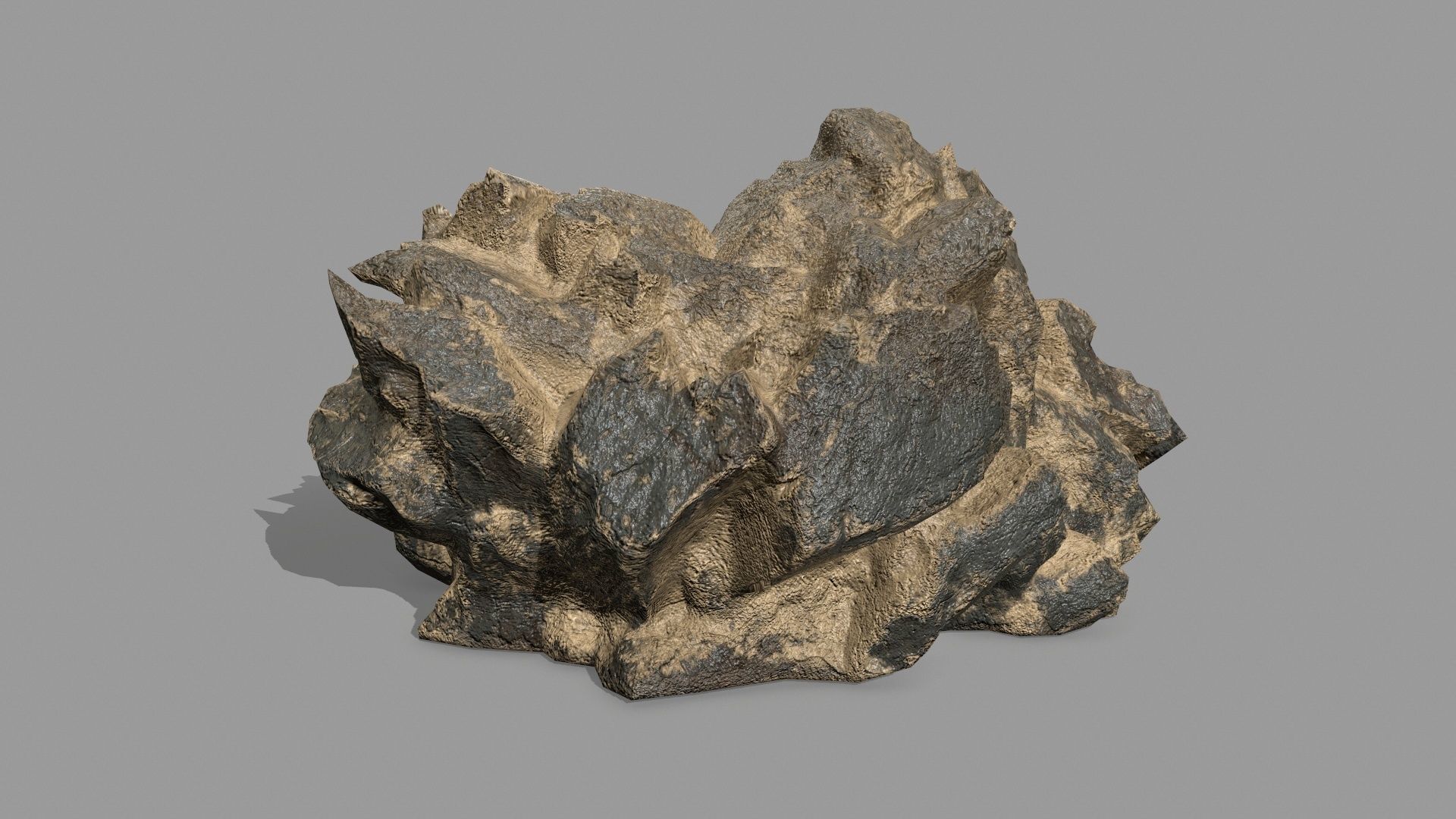 Rock Set Low-poly 3D model_9
