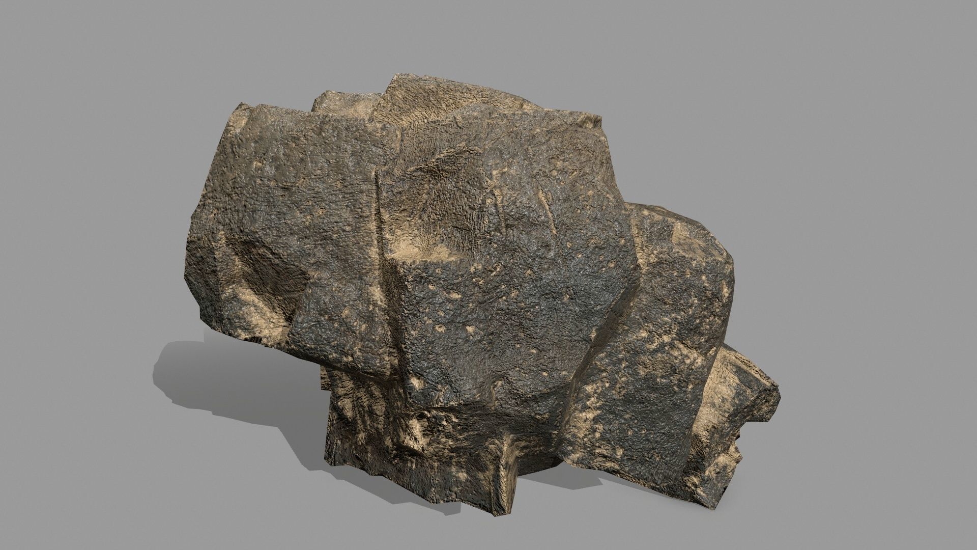 Rock Set Low-poly 3D model_3