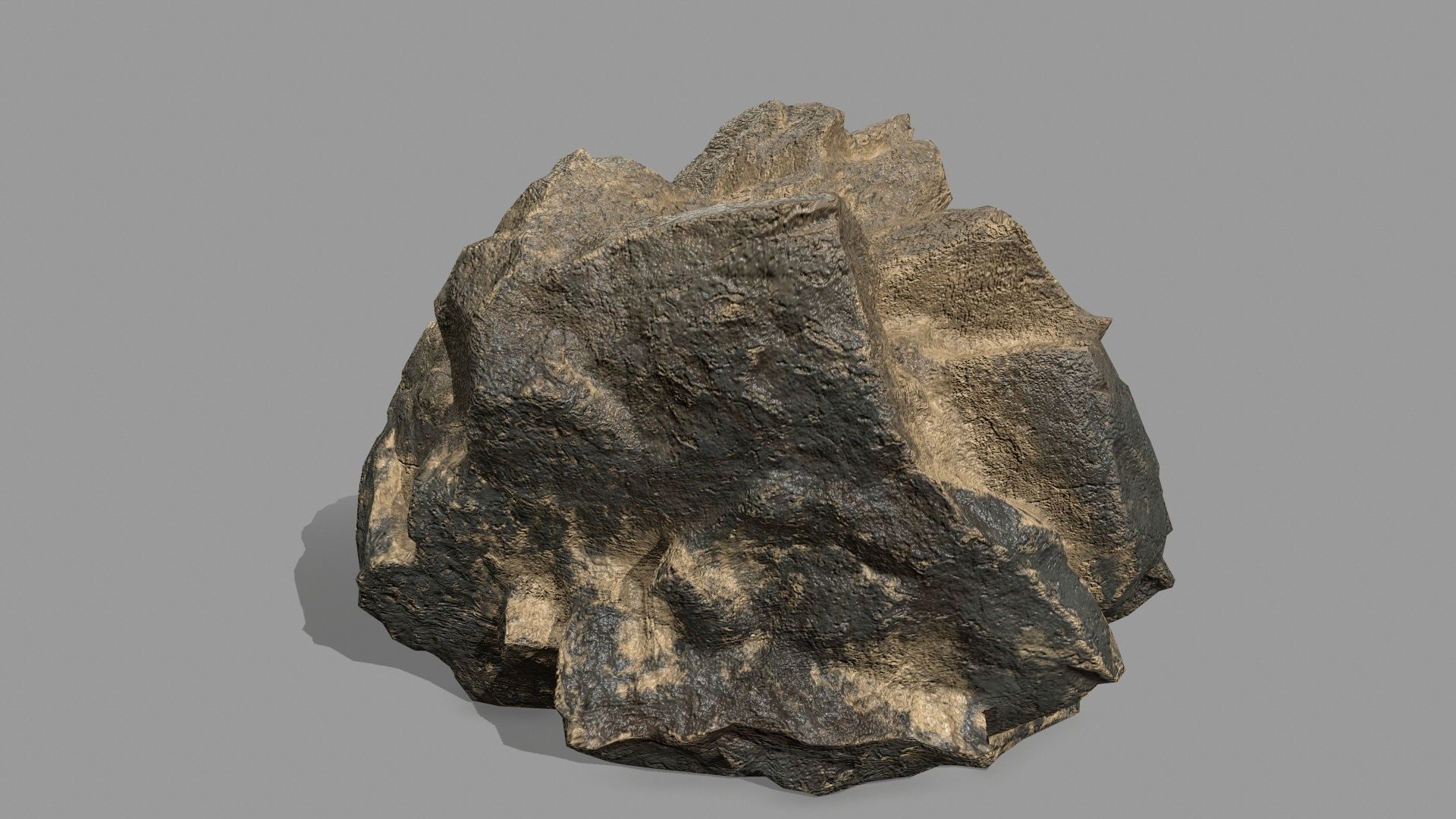 Rock Set Low-poly 3D model_7