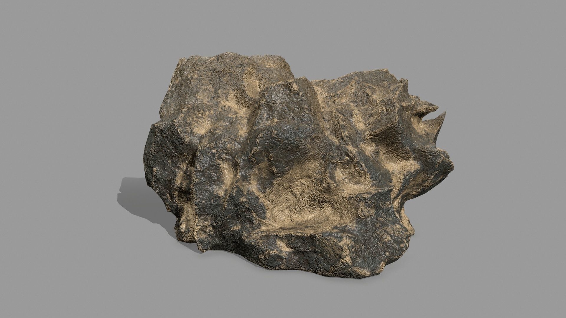 Rock Set Low-poly 3D model_10