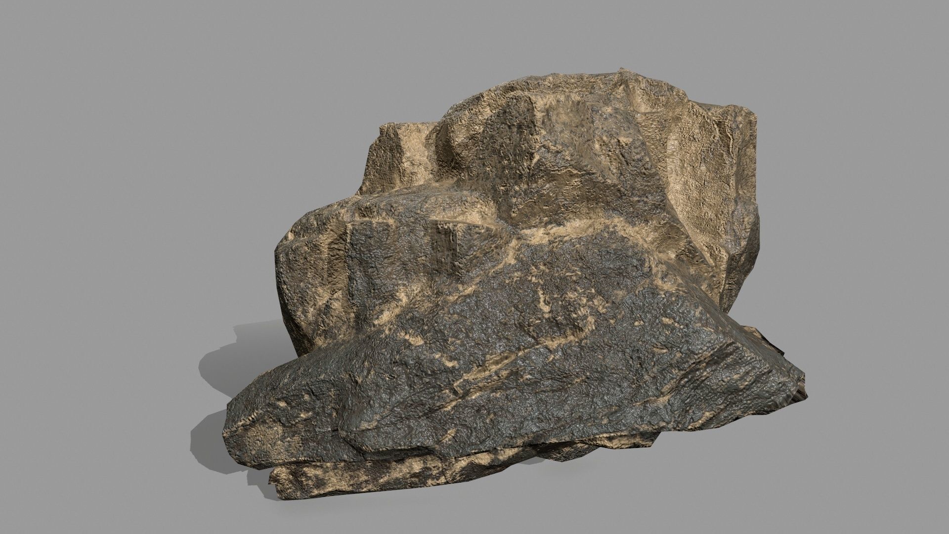 Rock Set Low-poly 3D model_2