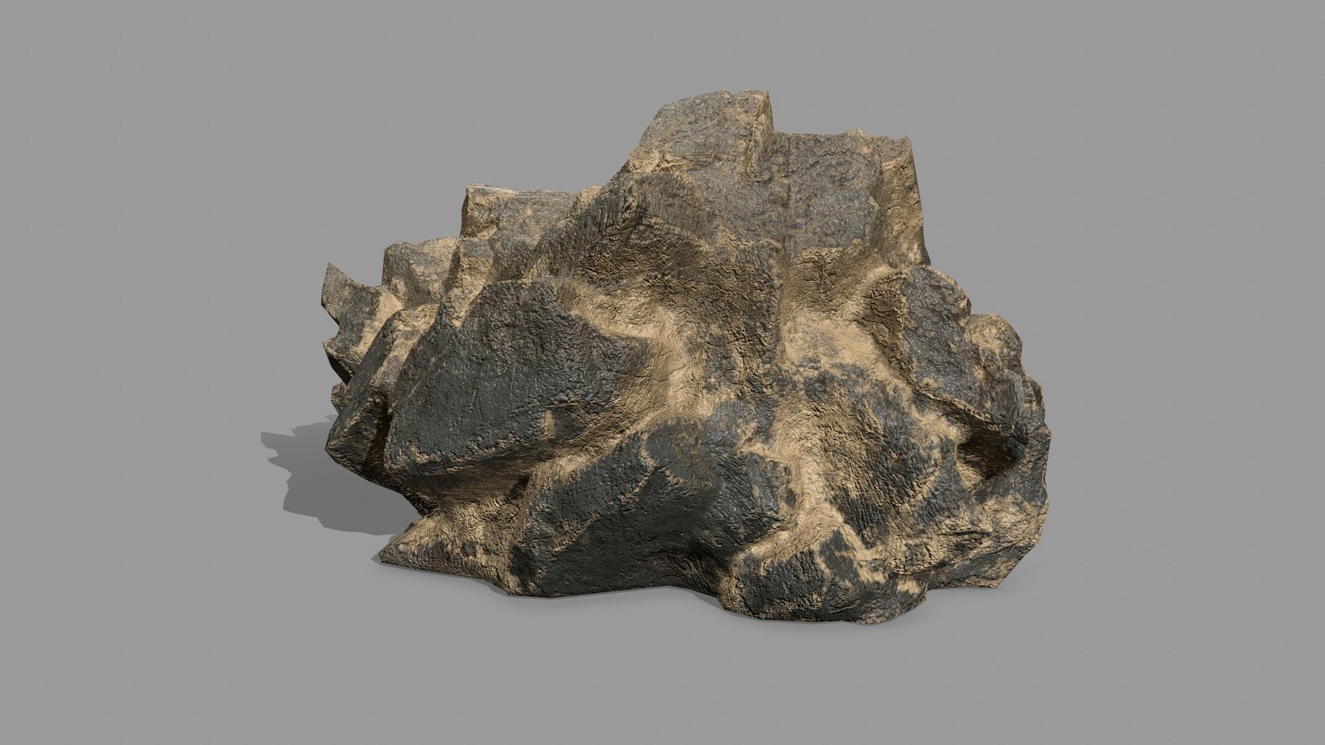 Rock Set Low-poly 3D model_8