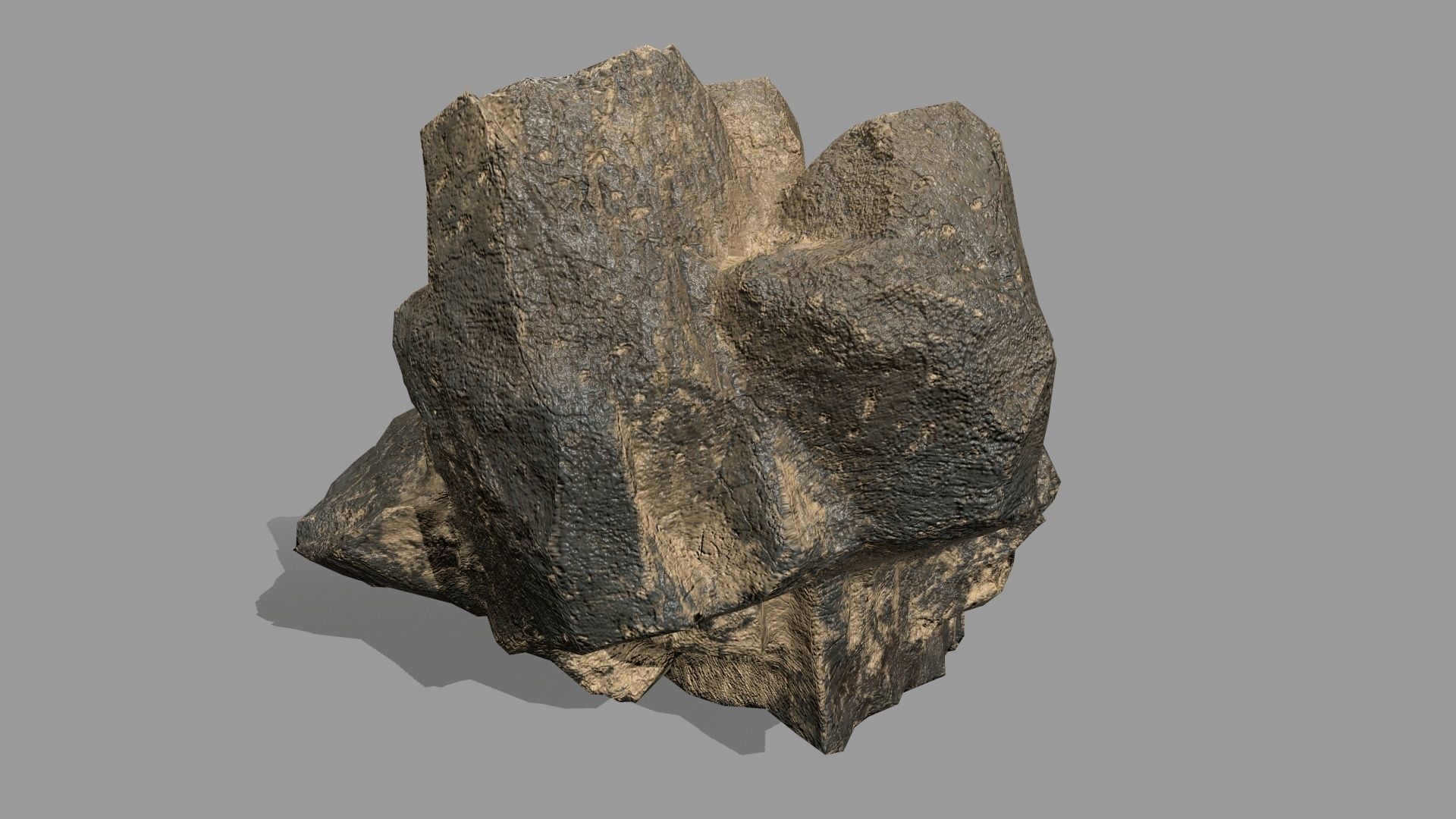Rock Set Low-poly 3D model_4
