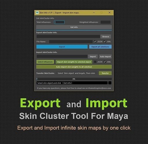Export - Import SkinCluster 3D model