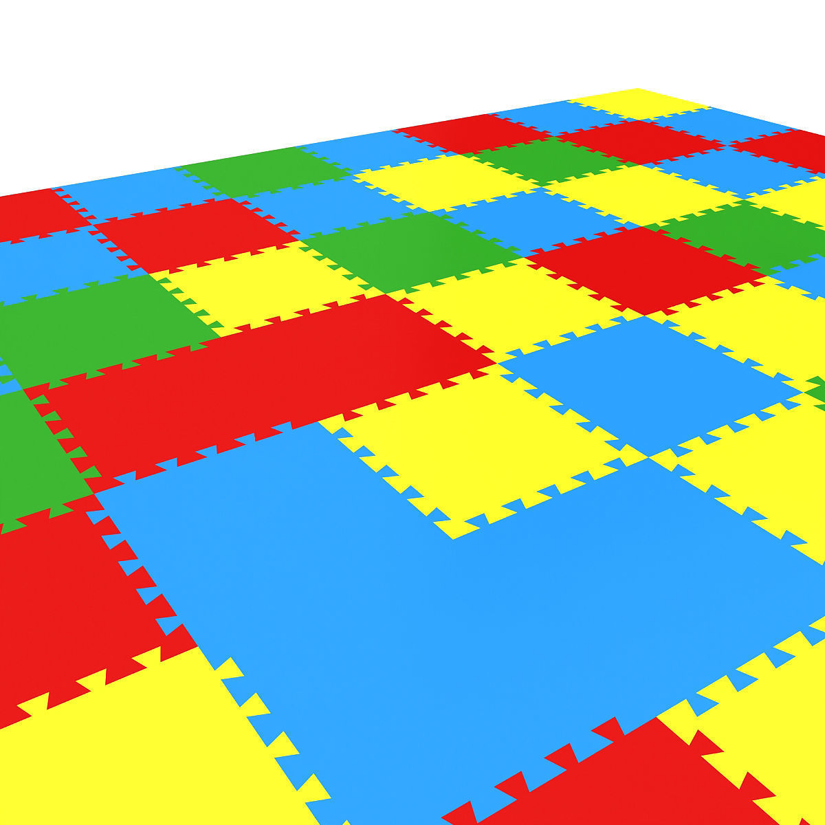 Kindergarten floor Low-poly 3D model_1