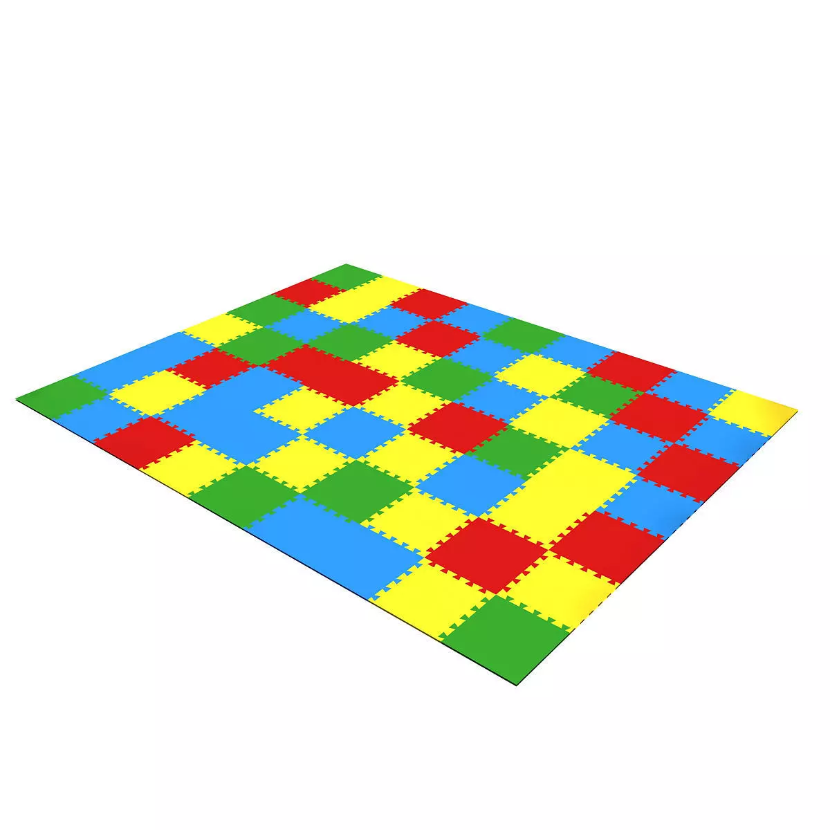 Kindergarten floor Low-poly 3D model_0