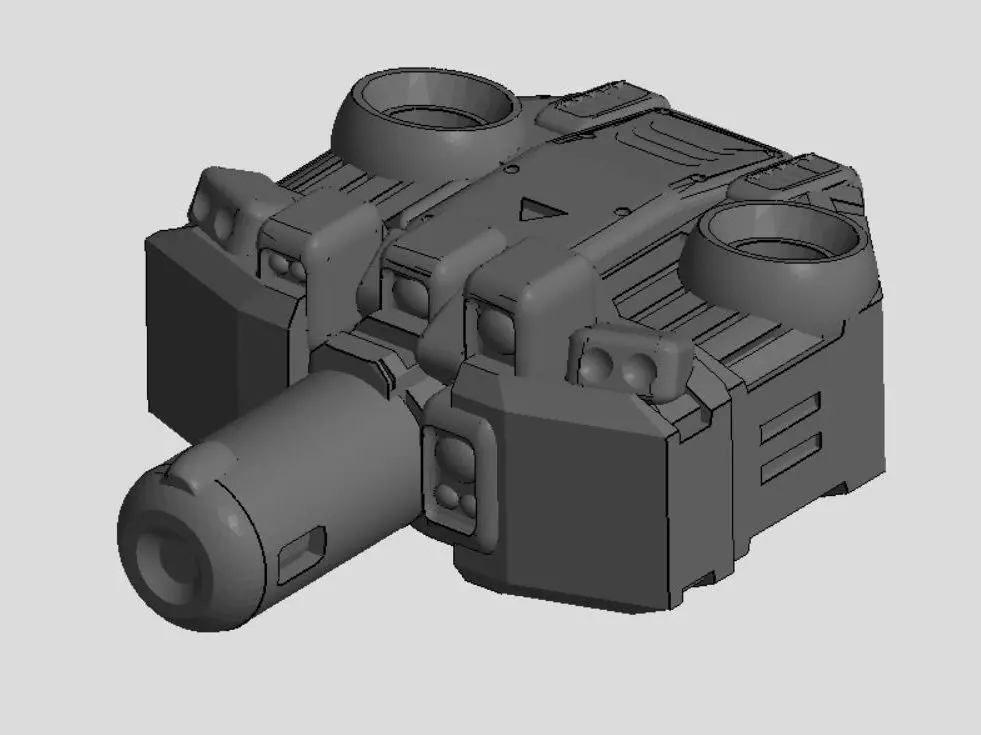 CHIBI-TECH SD - SCORPION-B LARGE-BORE TURRET CORE 3D print model