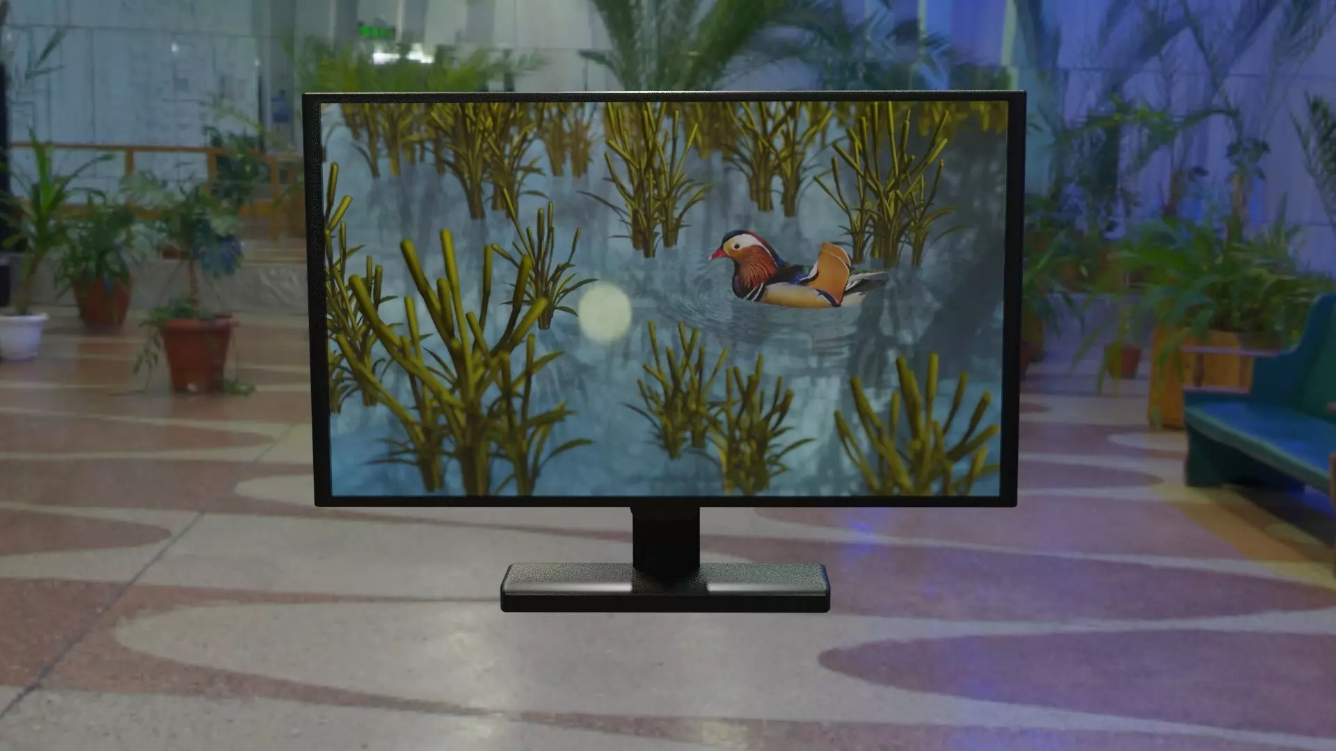 plasma tv Low-poly 3D model_0