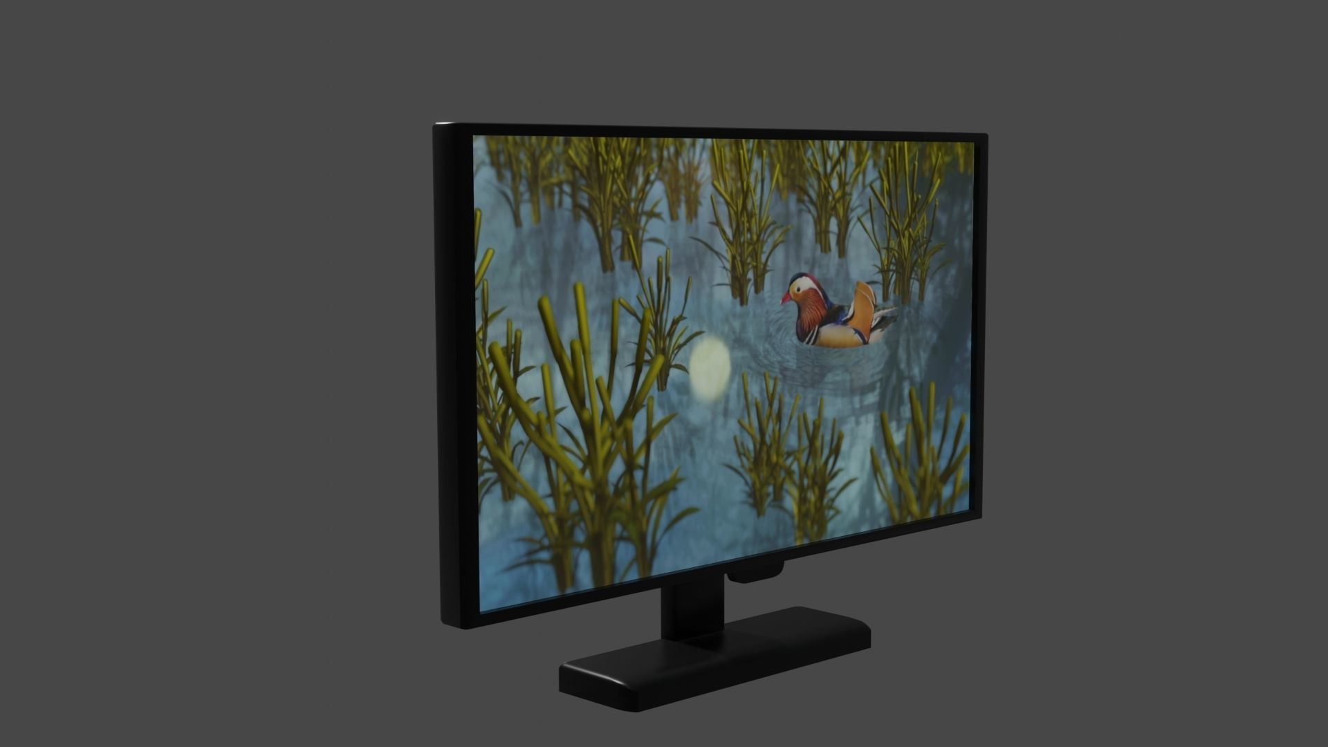 plasma tv Low-poly 3D model_3