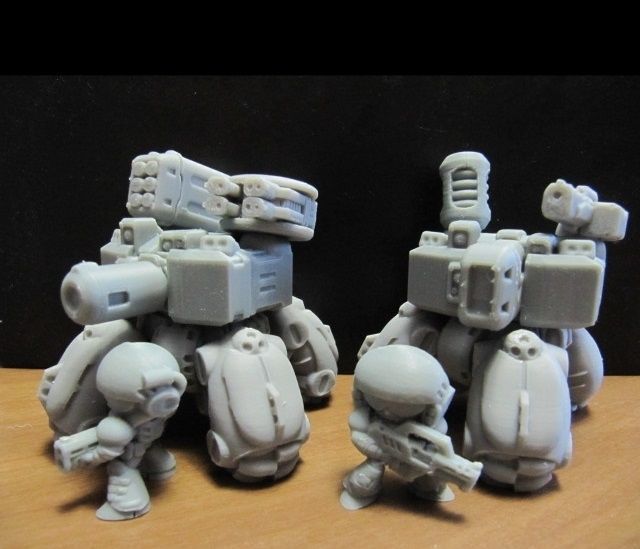 CHIBI-TECH SD - CHIMERA-A PLASMA TURRET CORE 3D print model_2