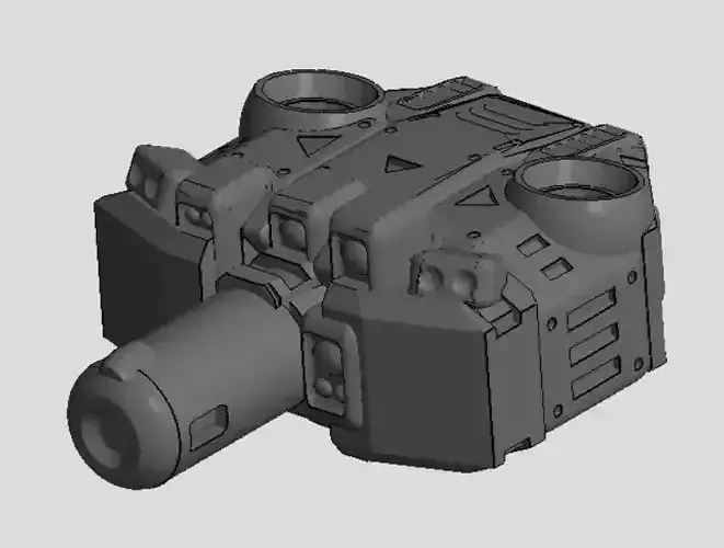 CHIBI-TECH SD - CHIMERA-B PBC TURRET CORE 3D print model