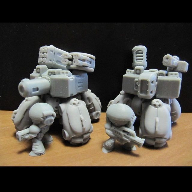 CHIBI-TECH SD - CHIMERA-B PBC TURRET CORE 3D print model_2