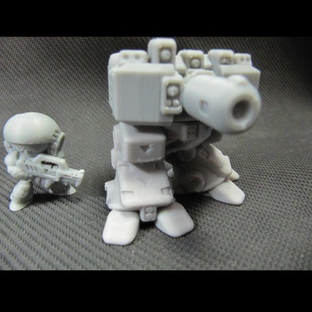 CHIBI-TECH SD - CHIMERA-B PBC TURRET CORE 3D print model_4
