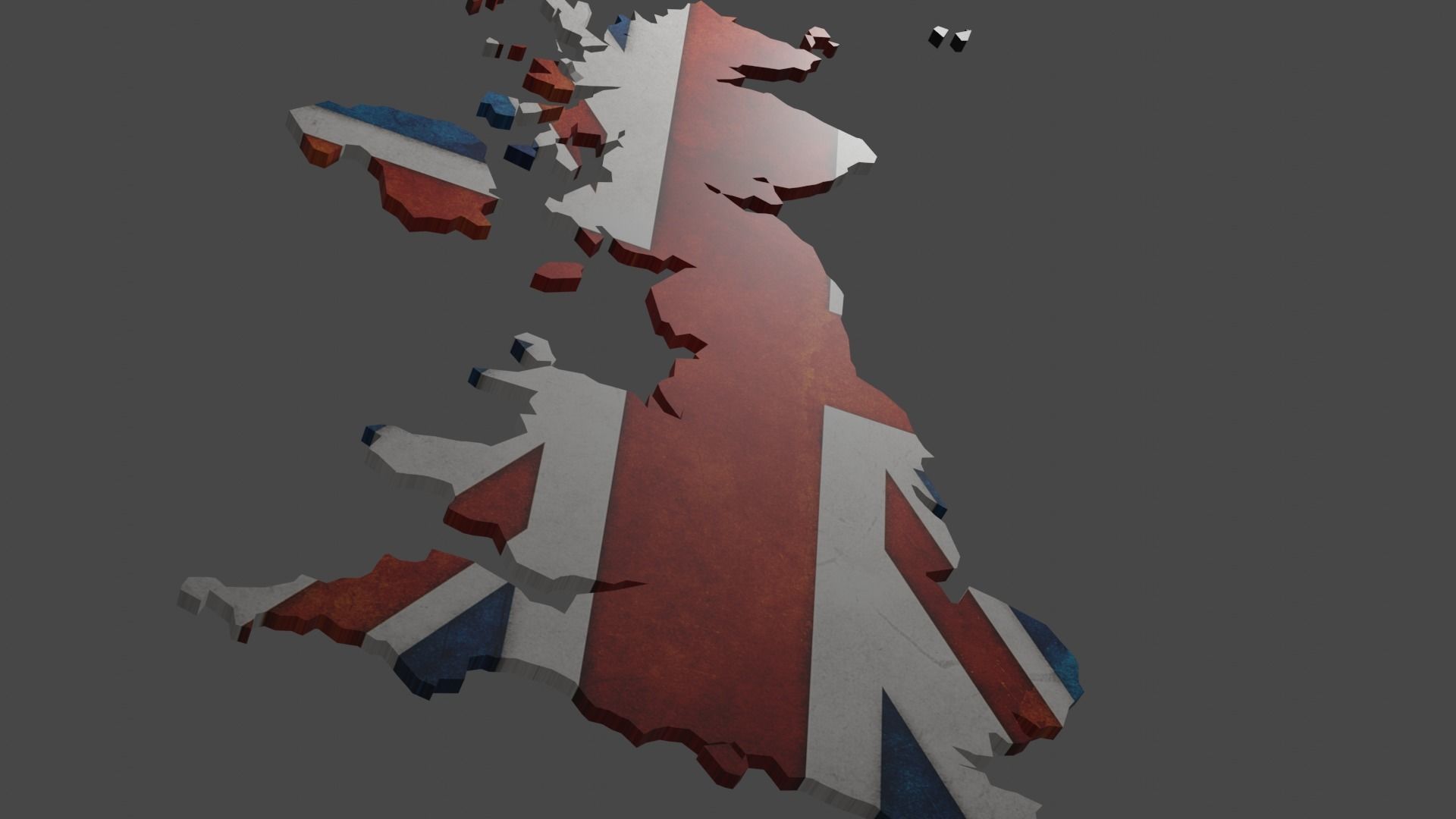 United Kingdom Map UK  3D model_3