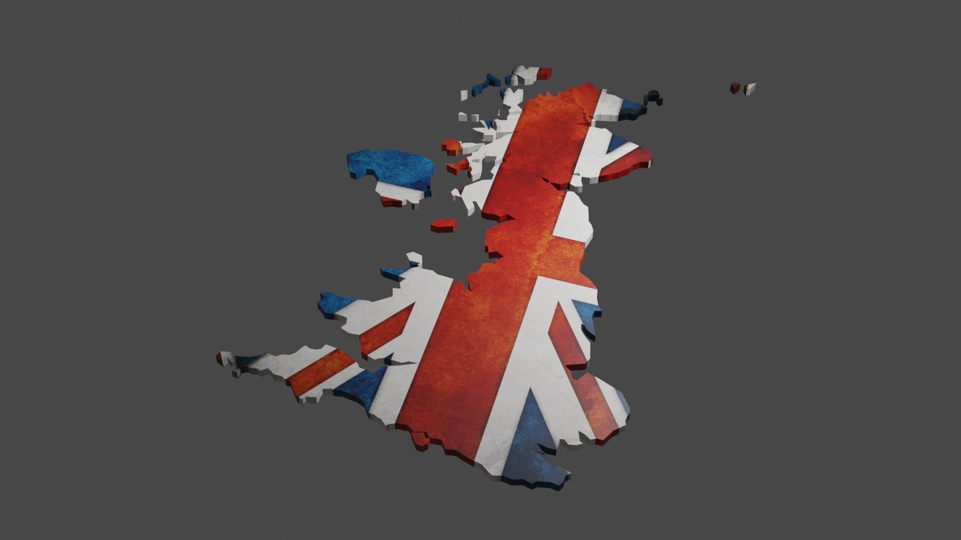 United Kingdom Map UK  3D model_1