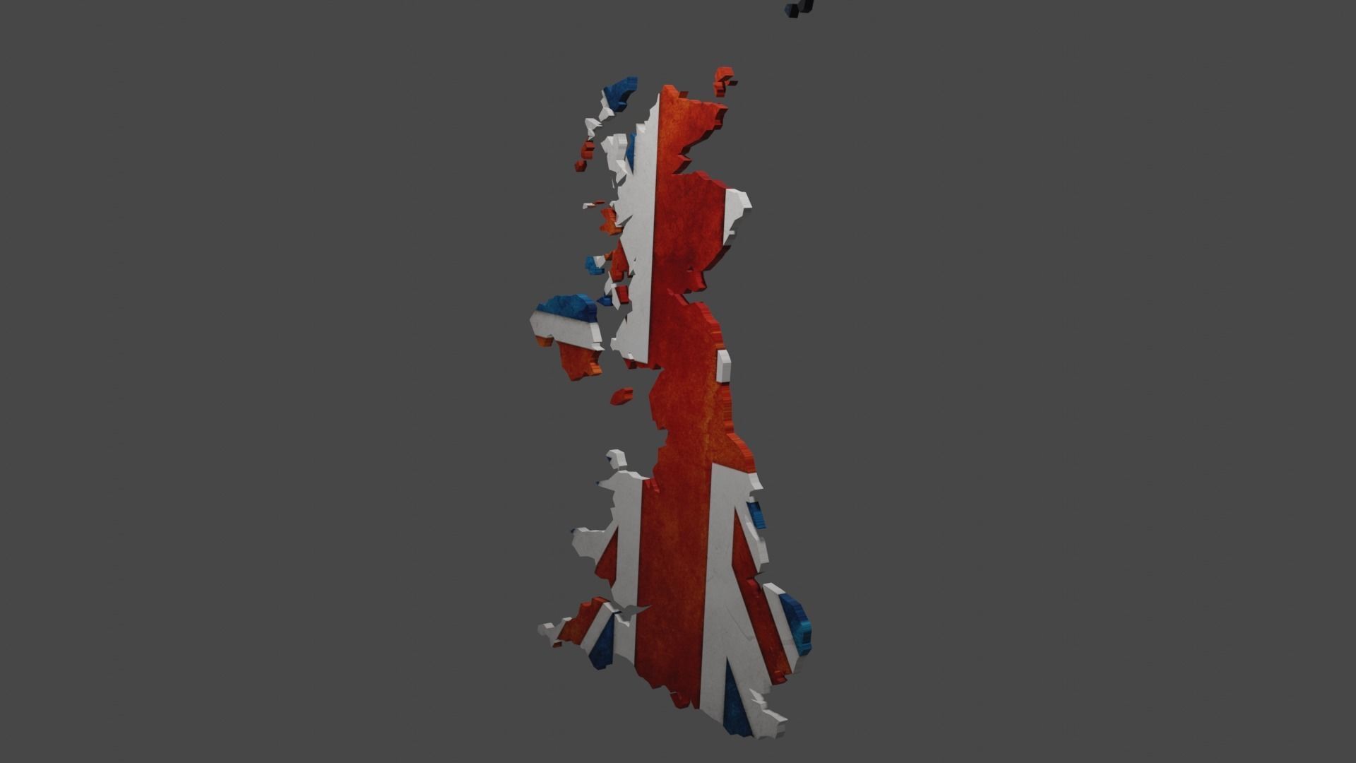 United Kingdom Map UK  3D model_2