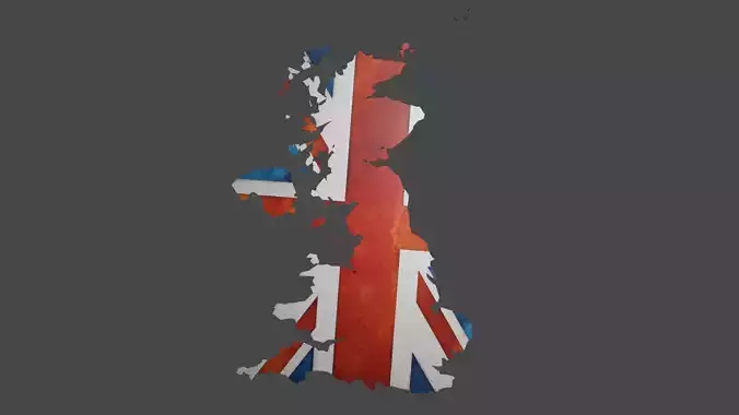United Kingdom Map UK  3D model