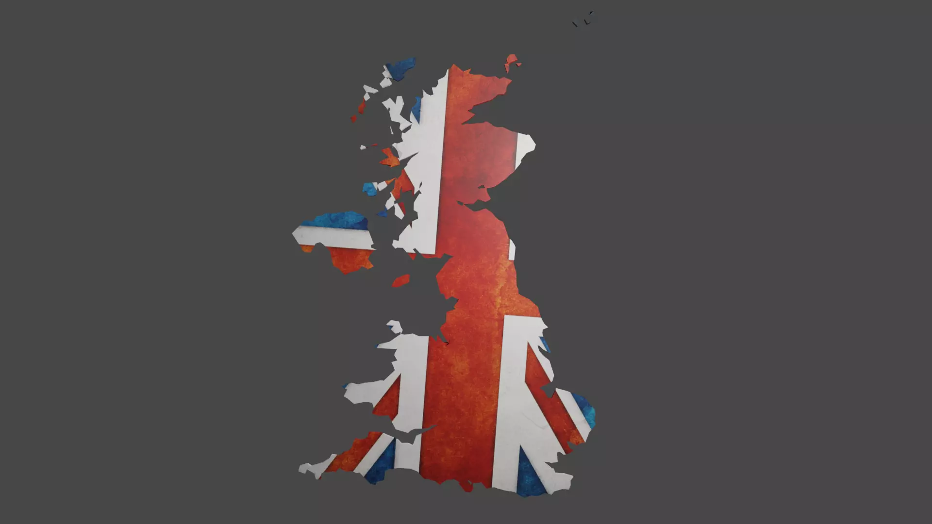 United Kingdom Map UK  3D model_0