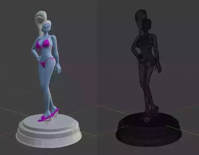 Dragonball Character - Vados 3D Modelling Low-poly 3D model