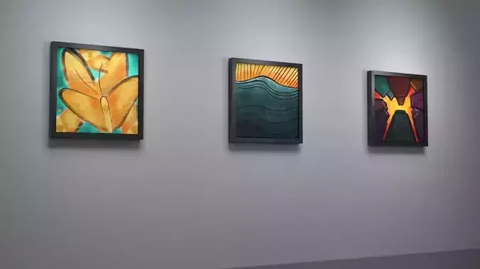 Original Framed Artwork with Unlimited Use License 3D model