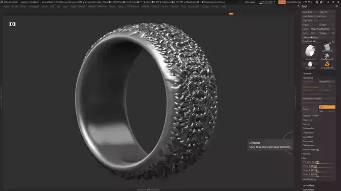 High detailed ring 3D print model  3D print model