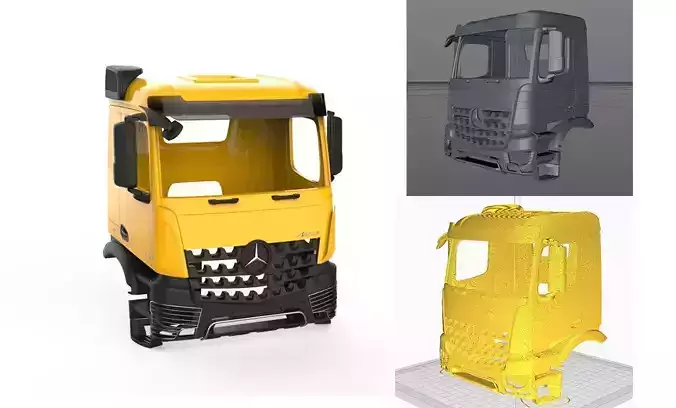 Mercedes Benz Arocs 3245 Cabin 3D print model