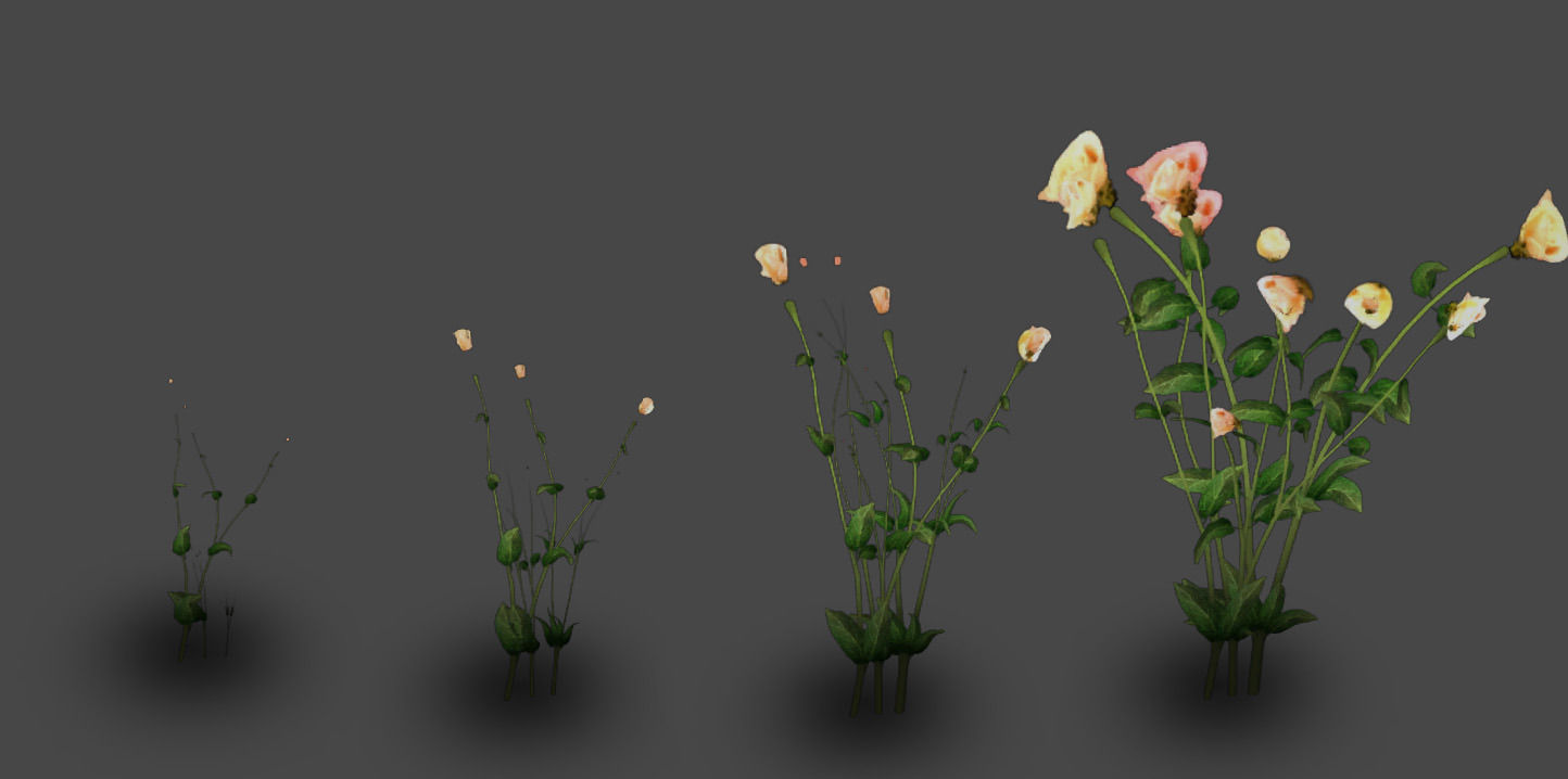 Animated Plant Set for Unity Low-poly 3D model_4