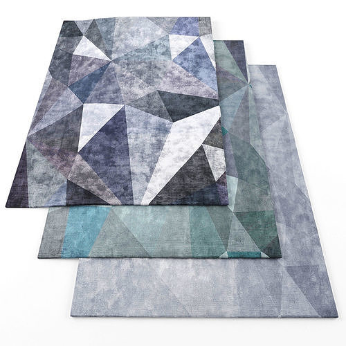 Rugs-726 geometric rugs Low-poly 3D model