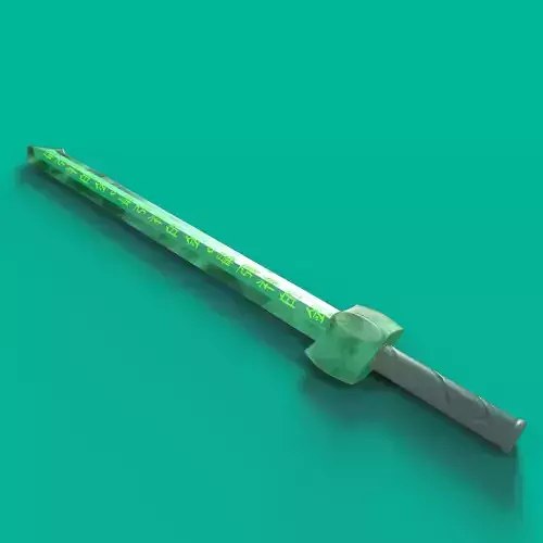 Pedang hijau - Green Sword - Low-poly 3D model