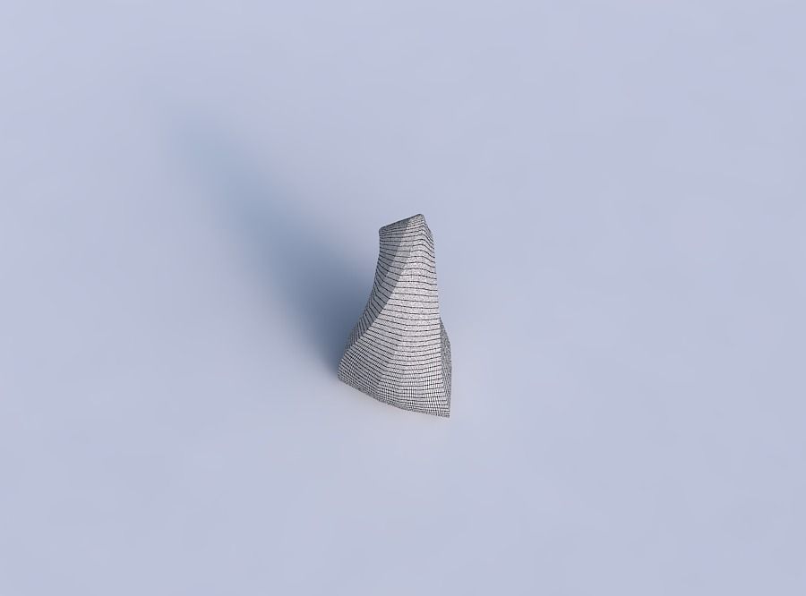 Vase grounded tipping triangle with bands 3D print model_6