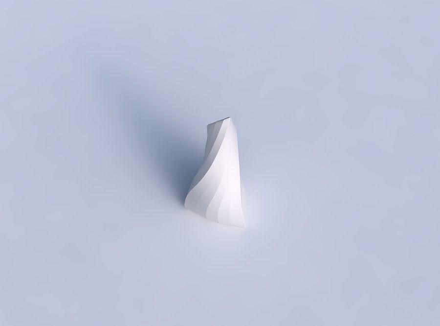 Vase grounded tipping triangle with bands 3D print model_1