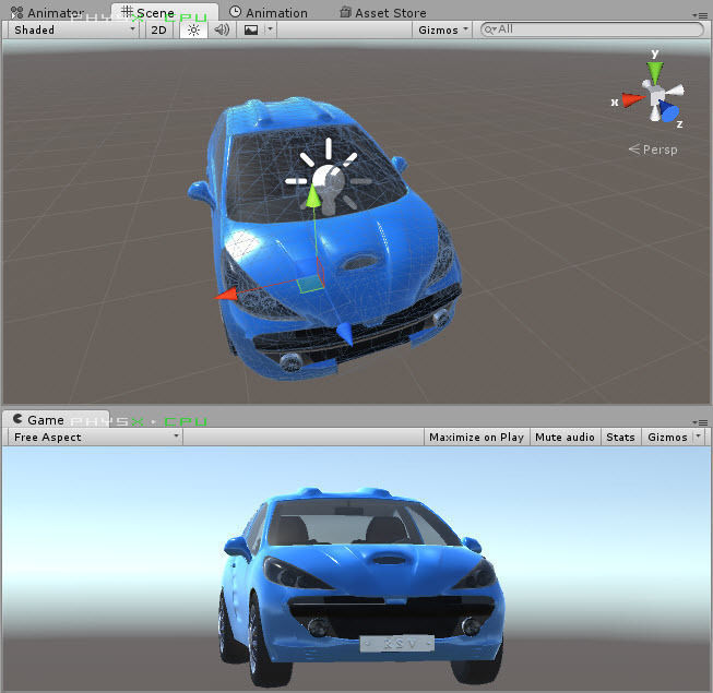 Sport Car Max and Unity Low-poly 3D model_7