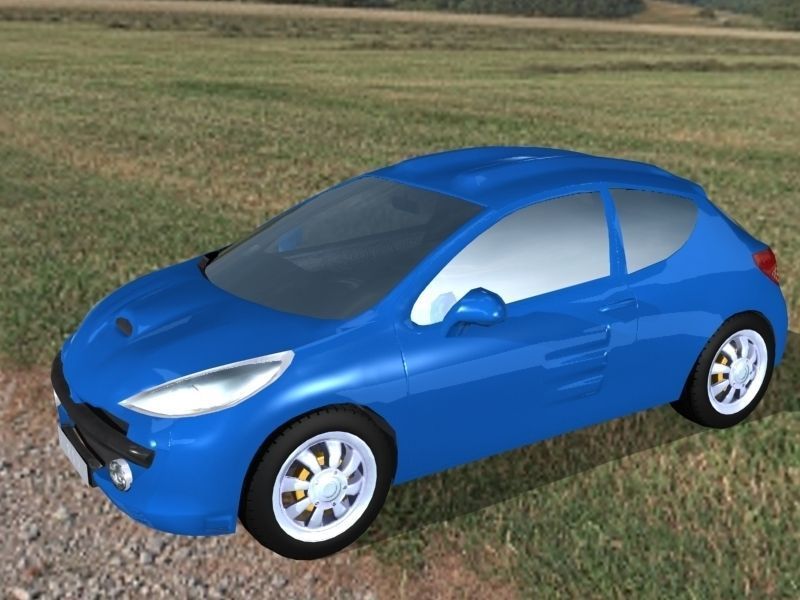 Sport Car Max and Unity Low-poly 3D model_5