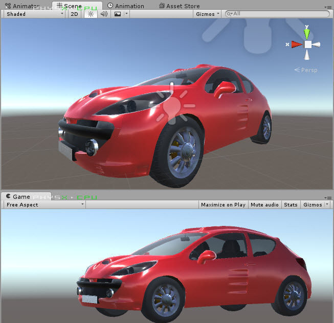 Sport Car Max and Unity Low-poly 3D model_8